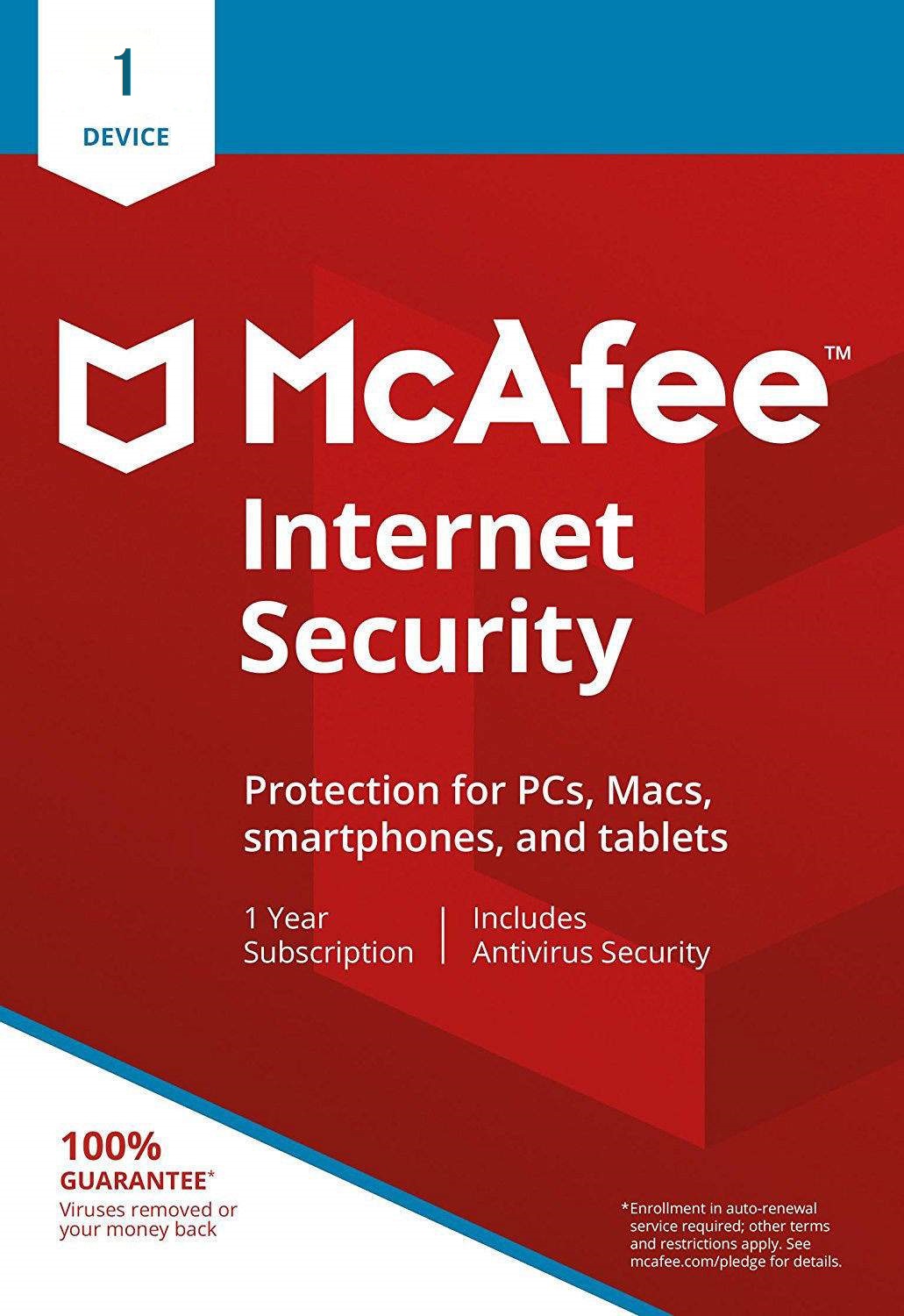 McAfee Internet Security 2021 1 Device 1 Year Key
