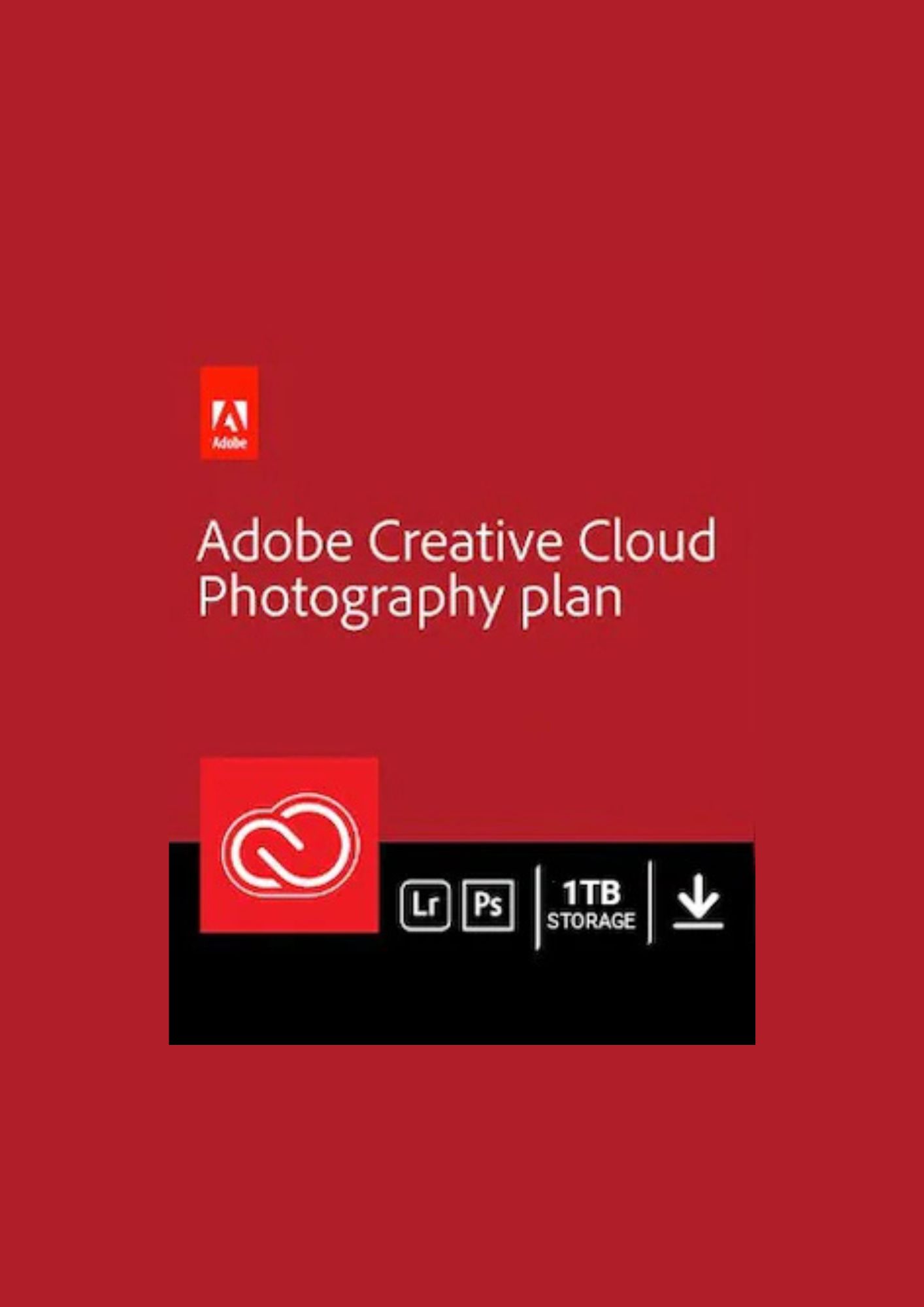 Adobe Creative Cloud Photography Plan - 1TB Cloudstorage Subscription (1 Month/1 PC) Key GLOBAL