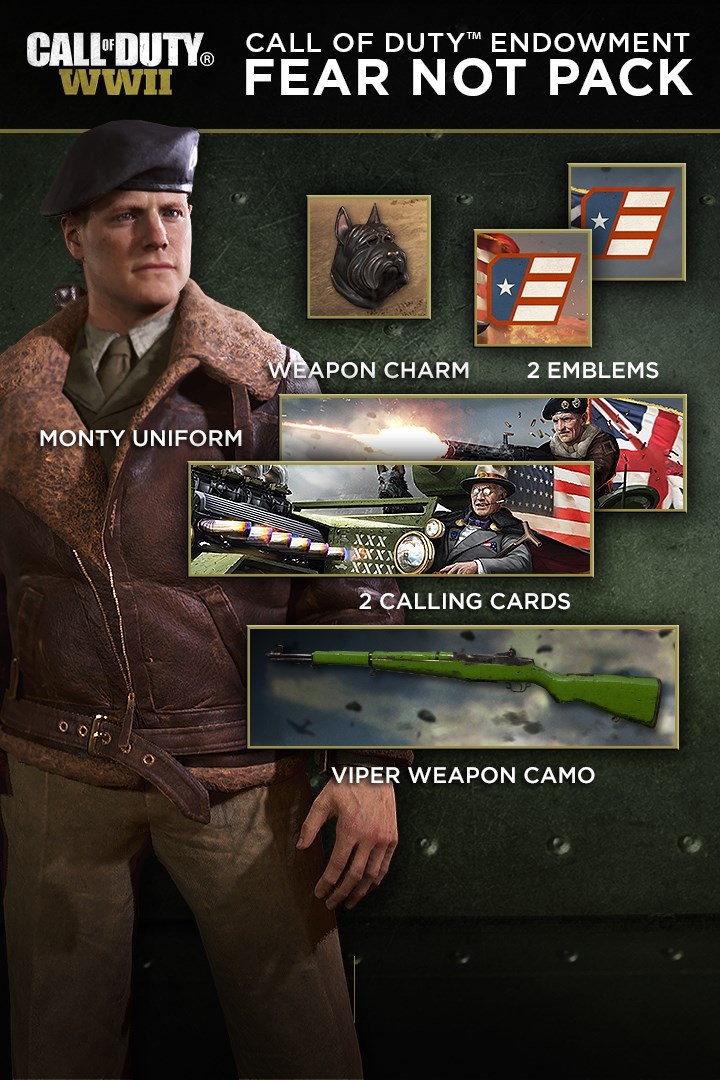 CoD WWII Call of Duty Endowment Fear Not Pack DLC
