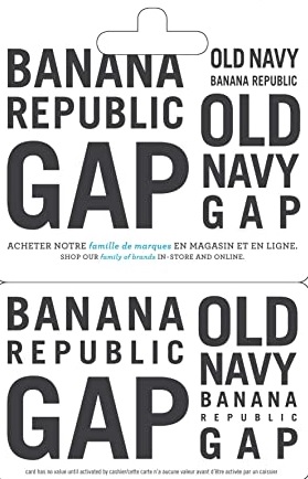Gap Options Gift Card 50 CAD CANADA