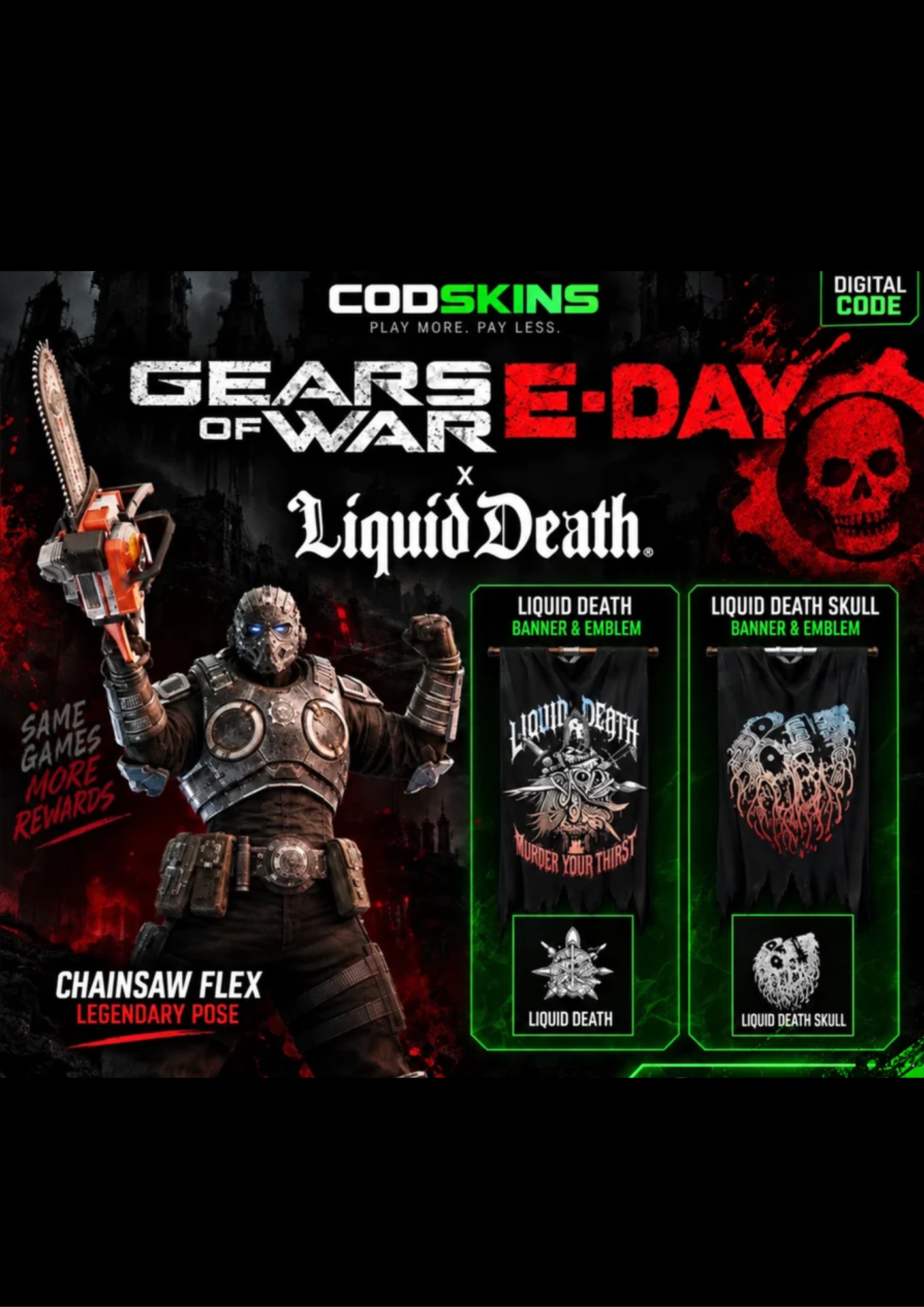 Arte de Gears of War: E-Day – Chainsaw Flex Skin (DLC)