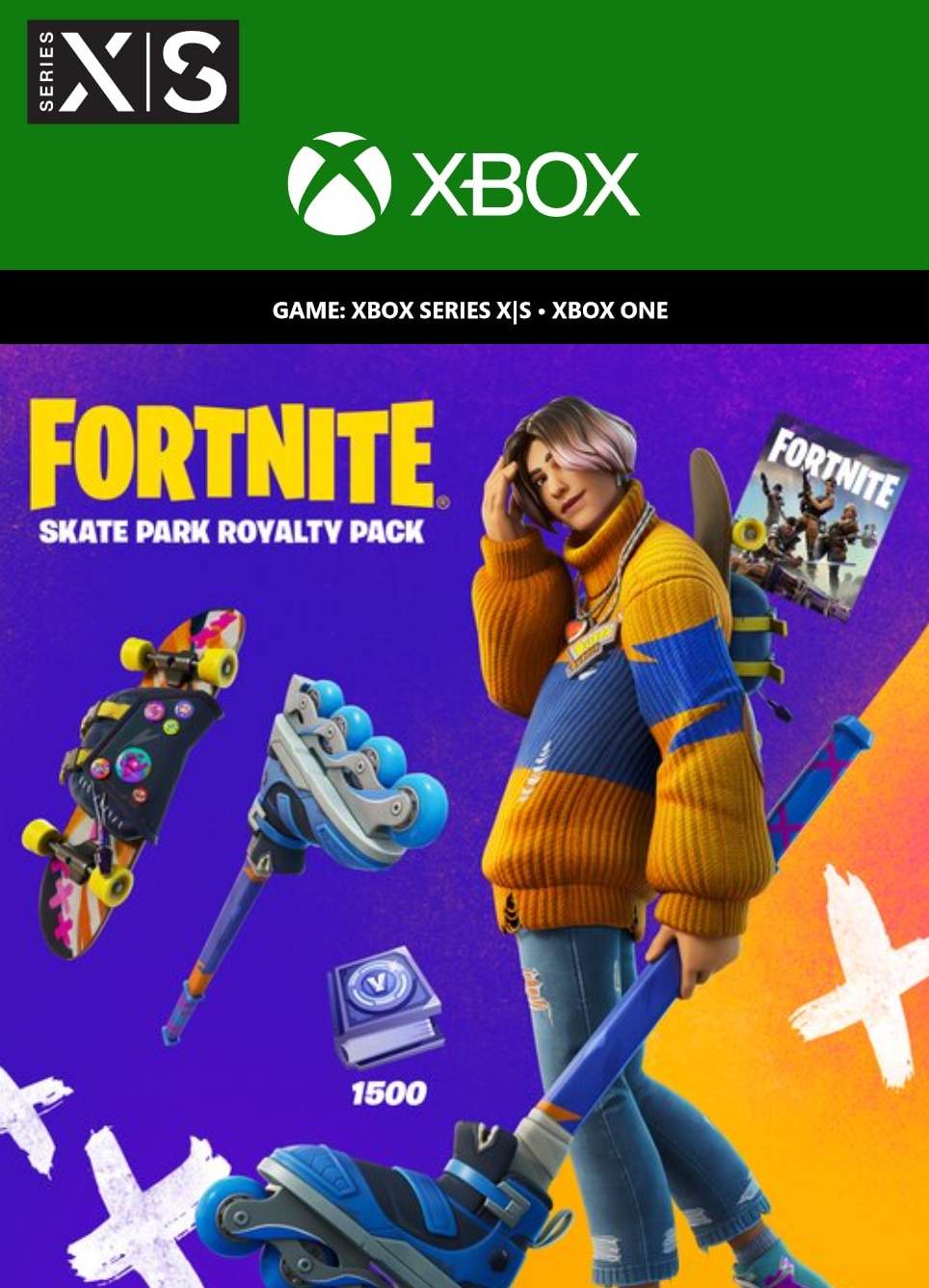 Fortnite - Skate Park Royalty Pack + 1,500 V-Bucks Challenge (DLC)