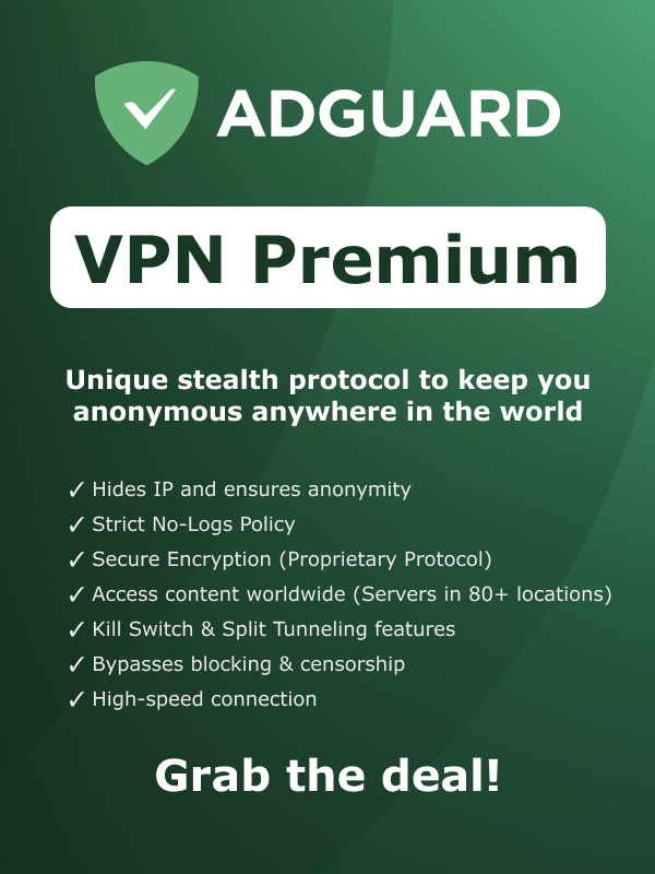 AdGuard VPN Premium (10 Devices, 1 Month) Key GLOBAL