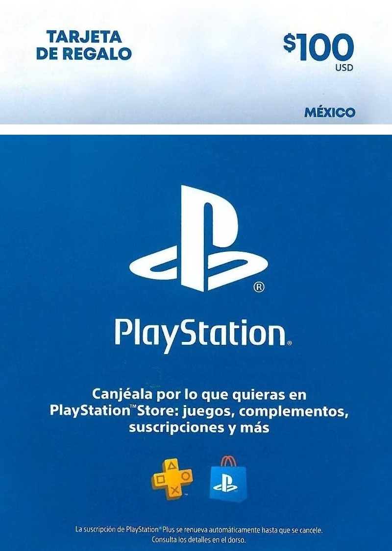 PlayStation Network Card 100 USD (MX)