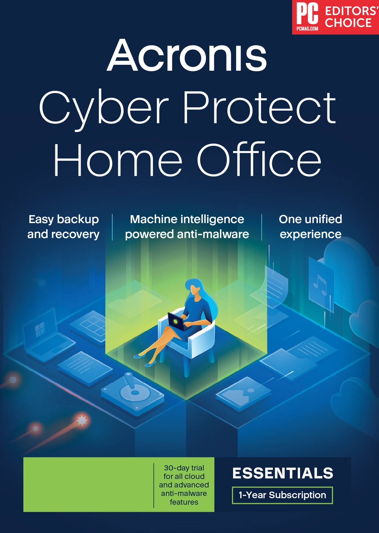 Acronis Cyber Protect Home Office Essentials 1 Device 1 Year 50 GB Cloud Backup