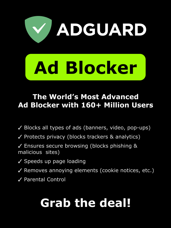 AdGuard Ad Blocker Premium (9 Devices, Lifetime) Key GLOBAL