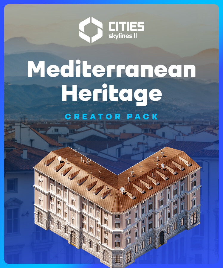 Cities: Skylines II - Creator Pack: Mediterranean Heritage (DLC) Steam Key (PC) LATAM