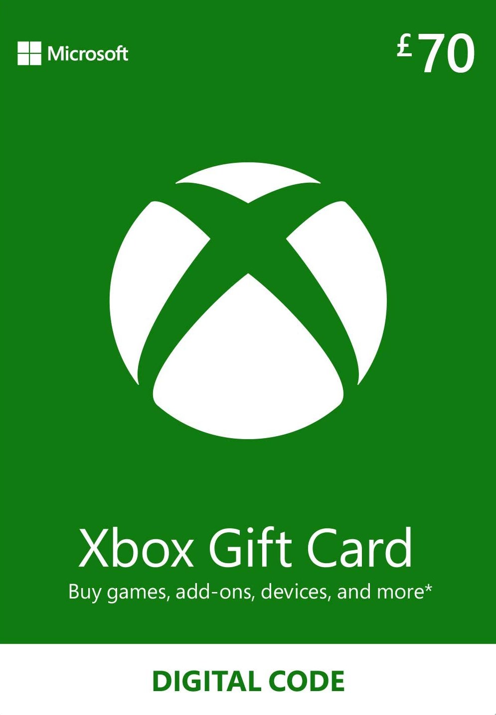 Xbox Live Gift Card 70 GBP