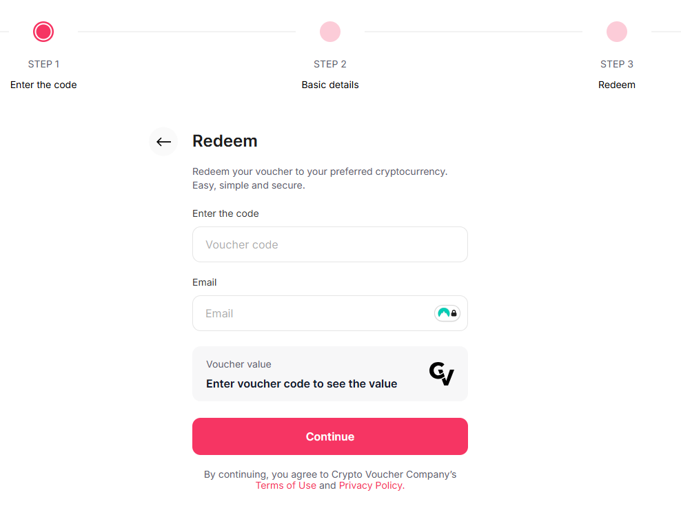 How to buy and redeem Crypto Voucher gift cards online.