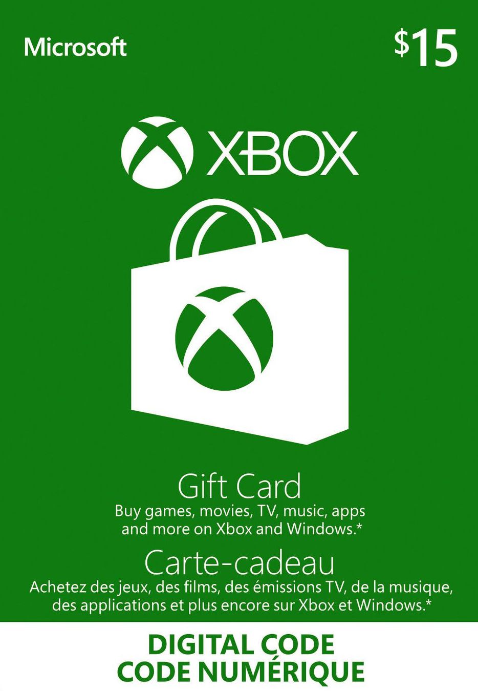 Xbox Live Gift Card 15 CAD