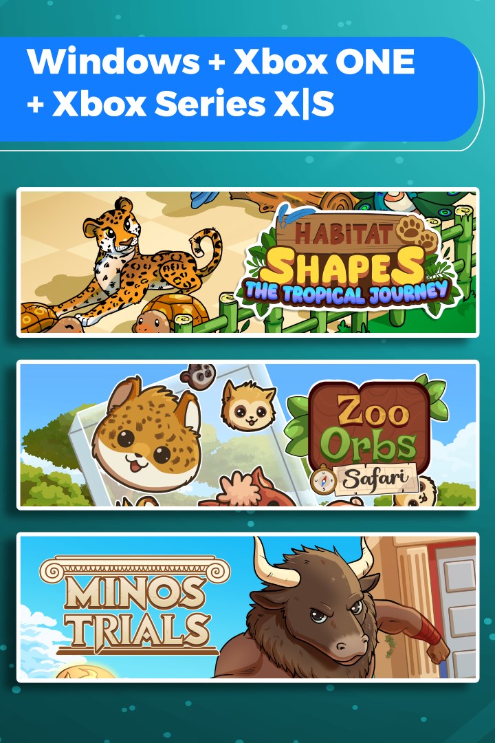 Habitat Shapes: The Tropical Journey + Zoo Orbs: Safari + Minos Trials (Bundle)