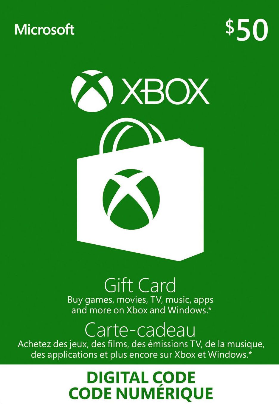 Xbox Live Gift Card 50 CAD Key