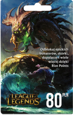 80zł LoL Gift Card - Riot Key
