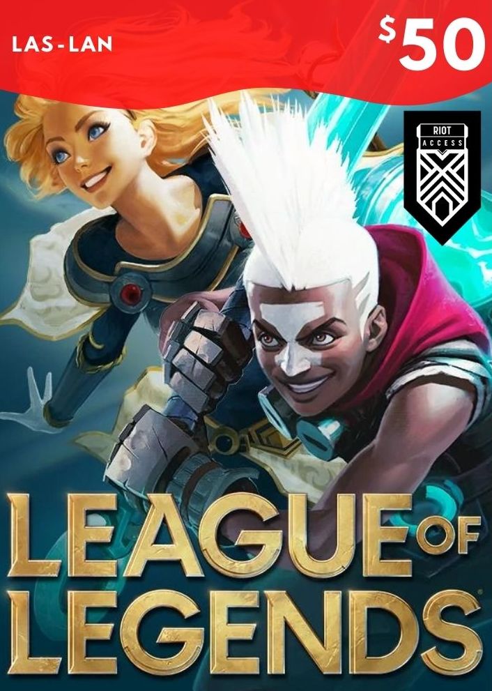 League of Legends Gift Card 50 USD - LAS/LAN Server