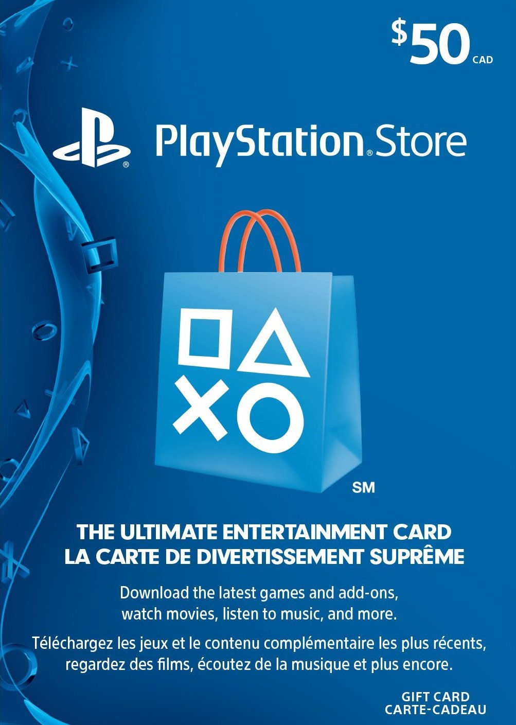 PlayStation Network Card PSN Card 50 CAD
