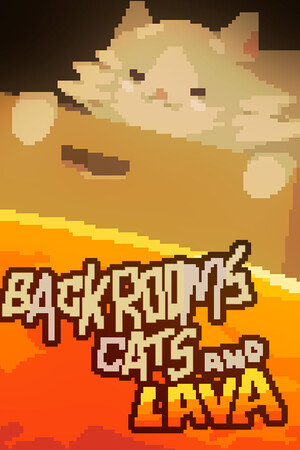 Arte de Backrooms Cats and Lava