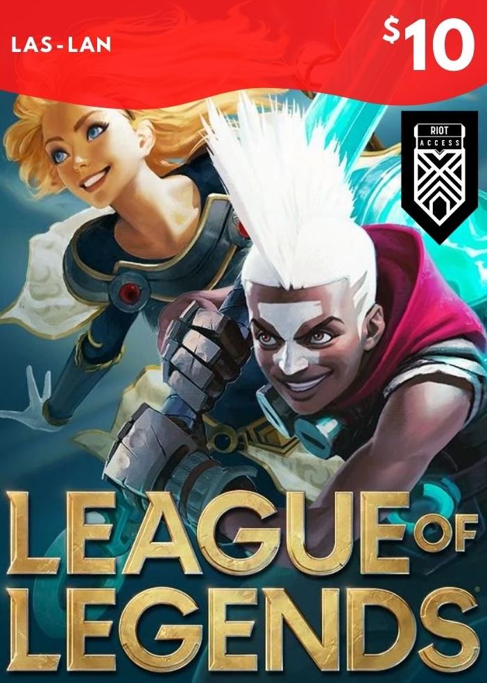 League of Legends Gift Card 10 USD - LAS/LAN Server