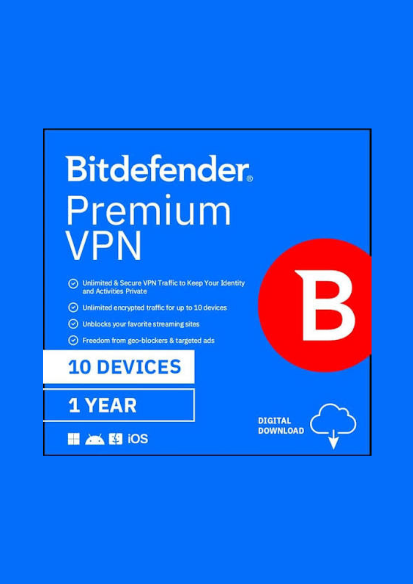 Bitdefender Premium VPN (1 Year / 10 Devices)