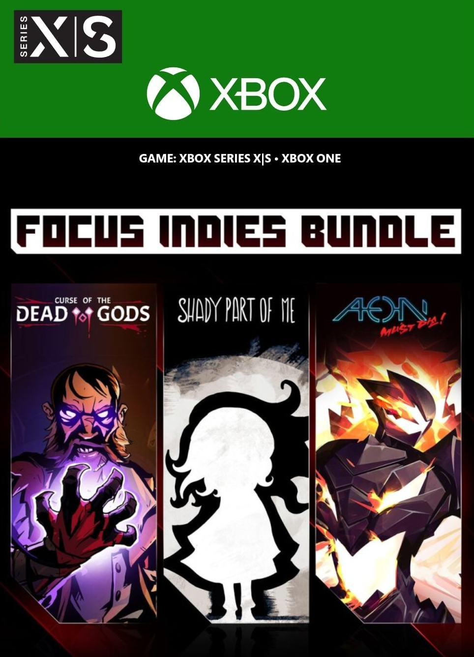 FOCUS INDIES BUNDLE - Curse of the Dead Gods + Shady Part of Me + Aeon Must Die!