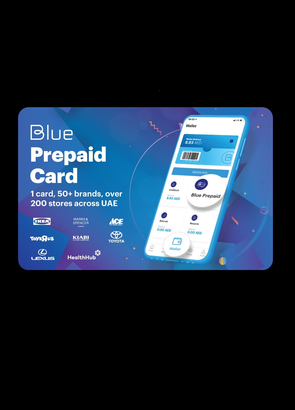 Blue Prepaid eCard Gift Card 10 AED