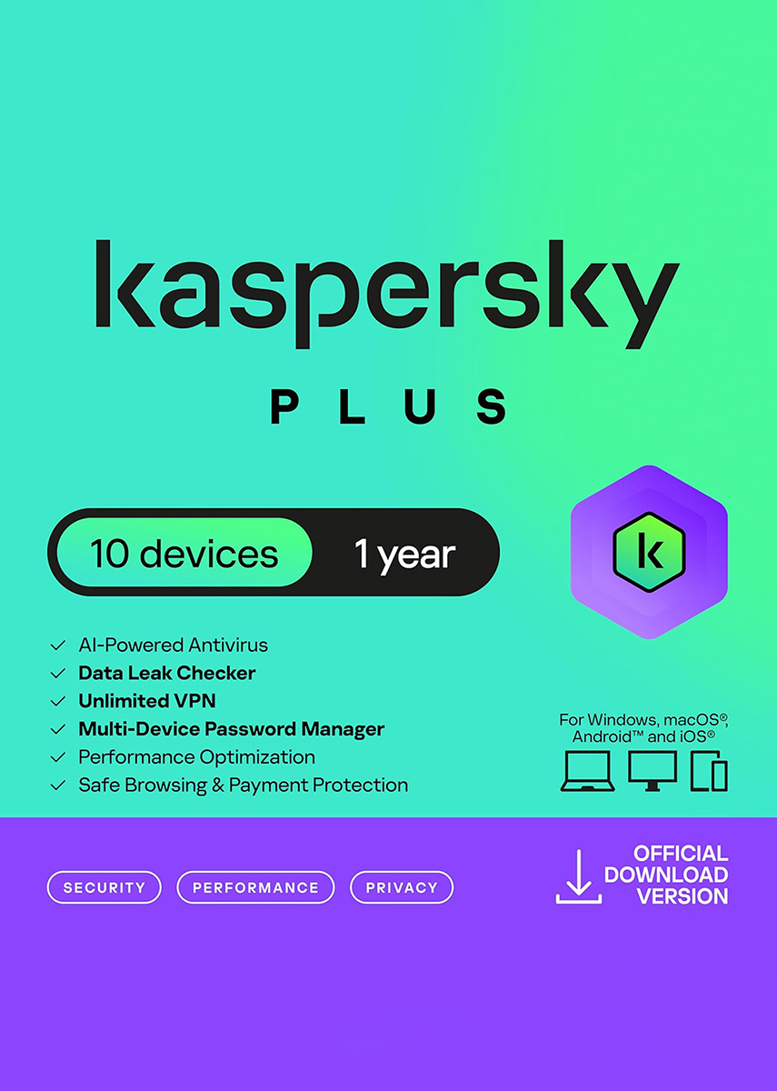 Kaspersky Plus (1 Year / 10 Devices) Key UNITED KINGDOM/IRELAND