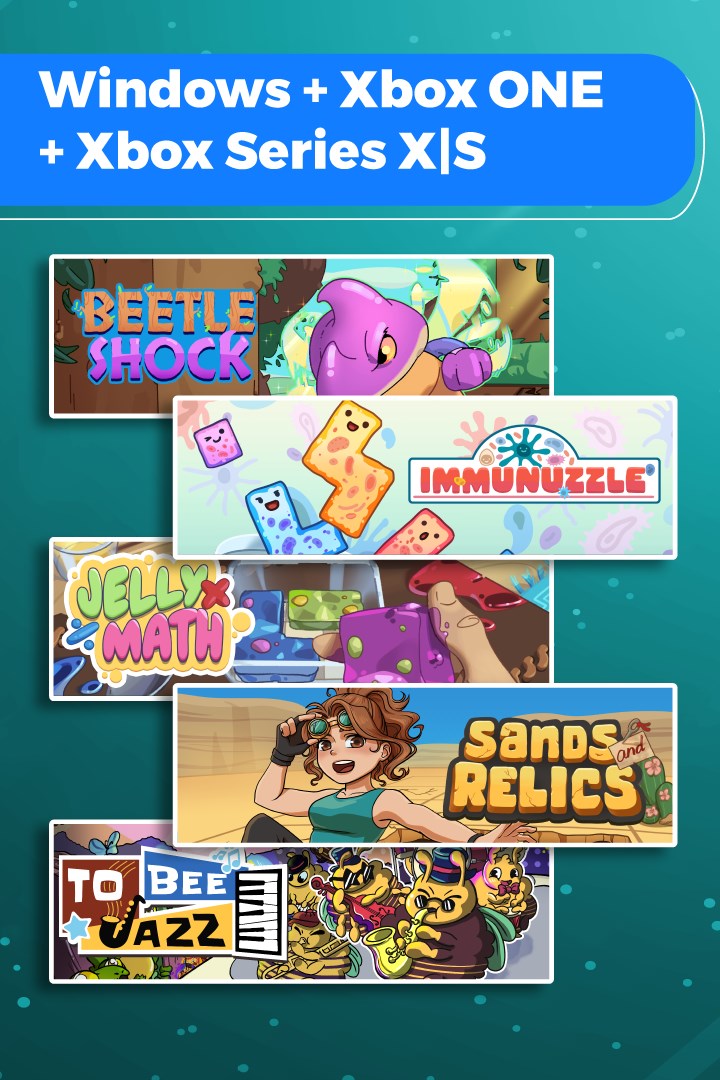 Beetle Shock + Immunuzzle + Jelly Math + Sands and Relics + To bee Jazz (Bundle)