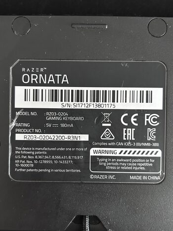 Redeem Razer Ornata Membraninė USB Klaviatūra