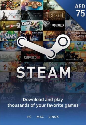 Steam Wallet Gift Card 75 AED Steam Key UNITED ARAB EMIRATES