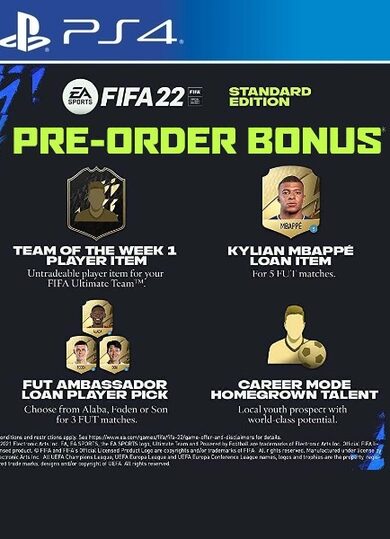 E-shop FIFA 22 (Standard Edition) Pre-order Bonus (DLC) (PS4) PSN Key EUROPE