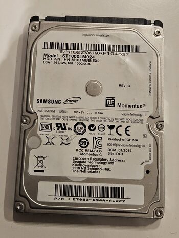 Seagate Momentus 1 TB HDD Storage