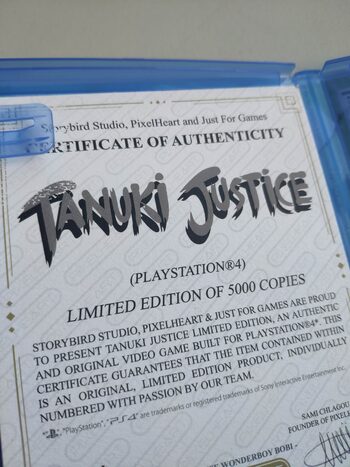 Tanuki Justice PlayStation 4