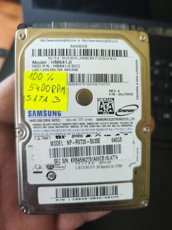 640GB HDD 2,5" SATA3 5400RPM