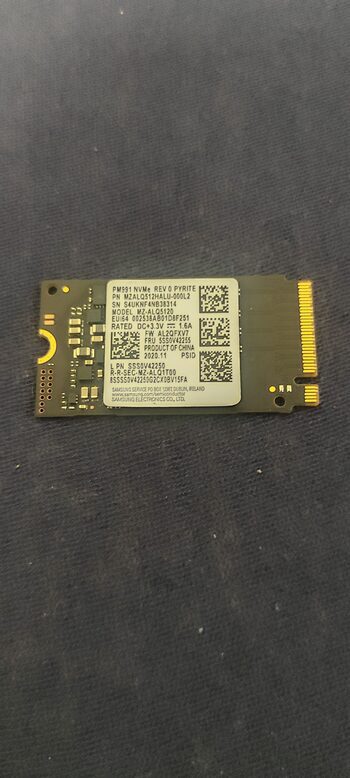 Samsung PM981a 512 GB NVME Storage