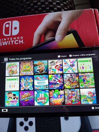 NINTENDO SWITCH OLED CON H@CK + 256GB SD COMPLETA