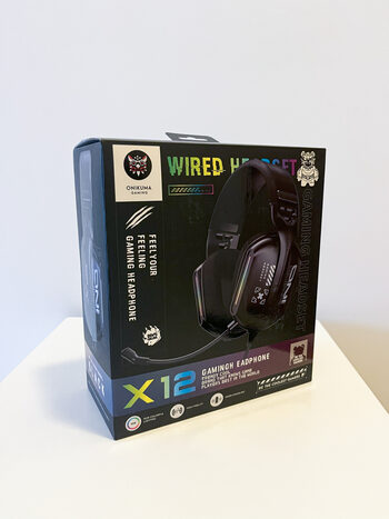 Onikuma X12 Black gaming headphones (žaidimų ausinės)