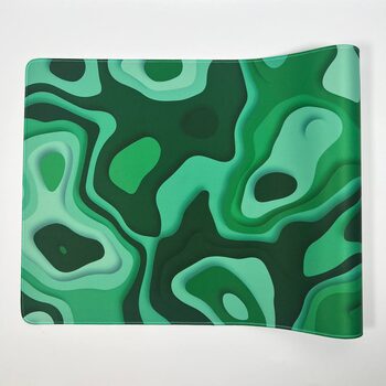 Extended Gaming Mousepad 90x40 cm - Abstract Green Waves