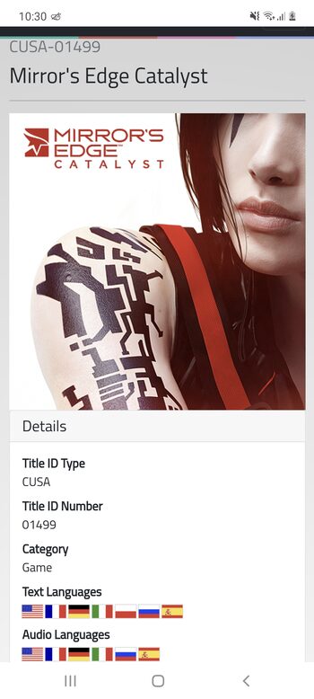 Redeem Mirror's Edge Catalyst PlayStation 4