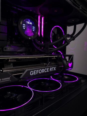 Žaidimų-darbo kompiuteris AMD Ryzen 7800X3D 32GB DDR5 1TB NVMe RTX 4070 Ti SUPER