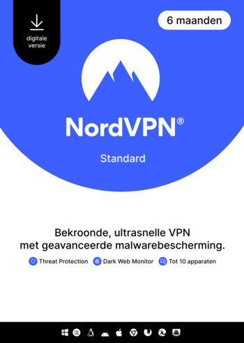 NordVPN Standard - 6 Month - 10 Devices (PC/MAC/Mobile) VPN & Cybersecurity Software Subscription Key NETHERLANDS