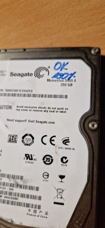 Seagate 250GB. ST9250315AS