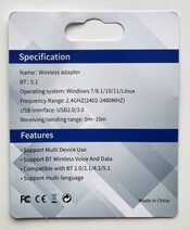 Redeem USB Bluetooth adapteris dongle BT 5.1
