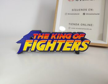 Letrero juego The King of fighters en 3D