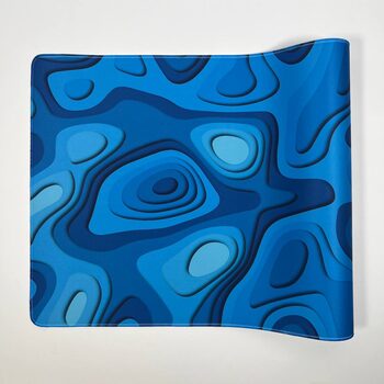 Extended Gaming Mousepad 90x40 cm - Abstract Deep Blue Waves for sale