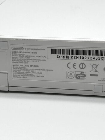 Nintendo Wii RVL-101 Žaidimų Konsolės Pilnas Baltas Rinkinys