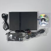 PlayStation 2 Slimline, Black + Cables and a Game