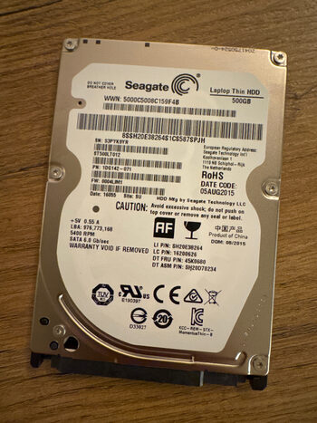 2.5” laptop thin hdd, naujas, 500GB 