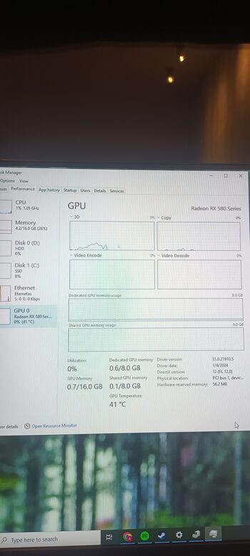 Rx580 8gb saphire nitro i7 6gen 16gb ram ssd