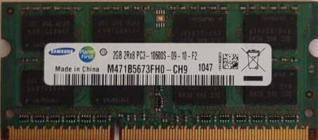 Samsung 2 GB 2Rx8 PC3-10600S-09-10-F2
