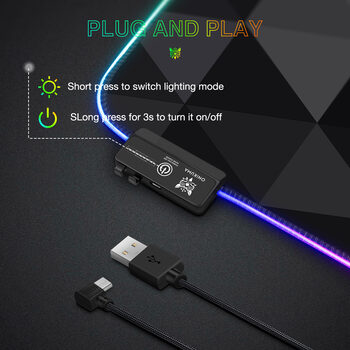 Redeem  Onikuma MP005 Pink RGB mouse pad (RGB pelės kilimėlis)