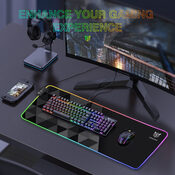  Onikuma MP005 Pink RGB mouse pad (RGB pelės kilimėlis)
